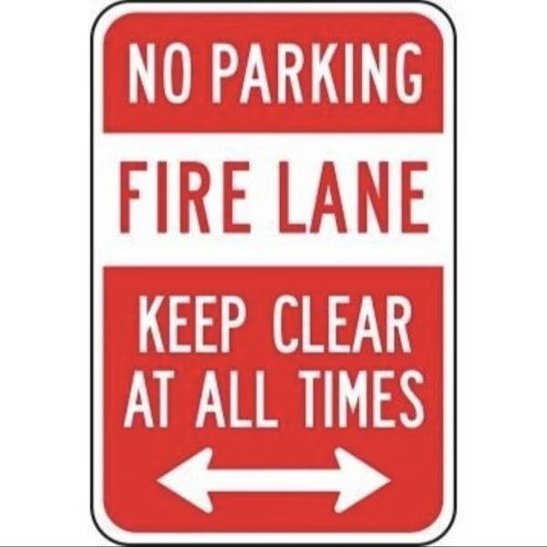 Accuform NO PARKING TRAFFIC SIGN FIRE LANE FRP154RA FRP154RA - main